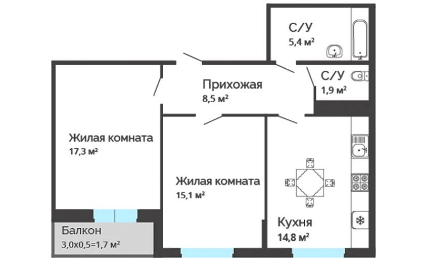 Plans ЖК «Любимый дом»