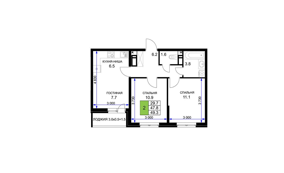 Plans ЖК «Ракурс»