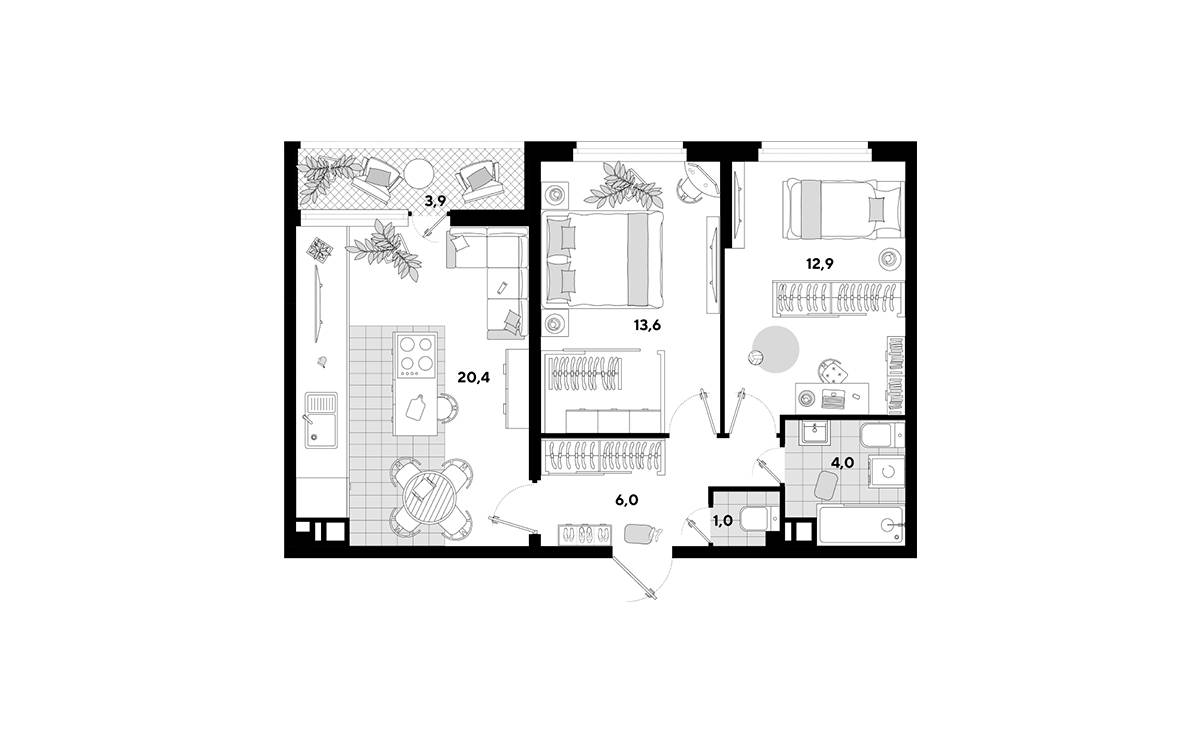 Plans ЖК «Самолёт»