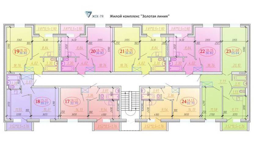 Plans ЖК «Золотая Линия»